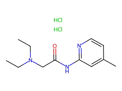 Acetamide, 2-(diethylamino)-N-(4-methyl-2-pyridyl)-, dihydrochloride structure