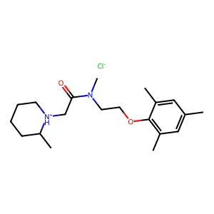 Acetamide, N-(2-mesityloxyethyl)-N-methyl-2-(2-methylpiperidino)-, hydrochloride structure