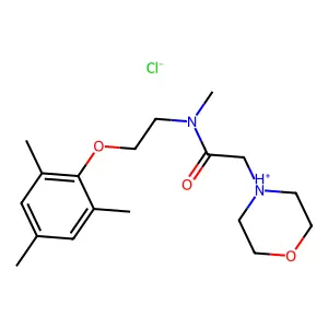 Acetamide, N-(2-mesityloxyethyl)-N-methyl-2-(morpholino)-, hydrochloride structure