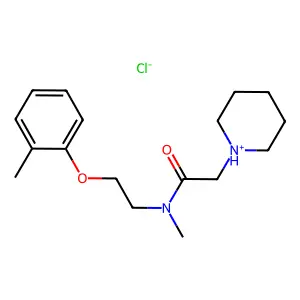 Acetamide, N-methyl-2-(piperidino)-N-(2-(o-tolyloxy)ethyl)-, hydrochloride structure