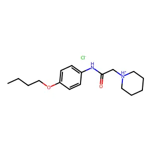 N-(4-Butoxyphenyl)-2-(piperidin-1-yl)acetamide--hydrogen chloride (1/1) structure