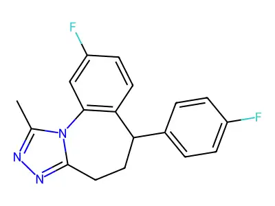 9-Fluoro-6-(4-fluorophenyl)-1-methyl-5,6-dihydro-4H-s-triazolo(4,3-a)-1-benzazepine structure
