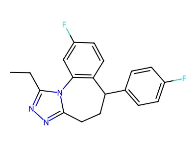 1-ethyl-9-fluoro-6-(4-fluorophenyl)-5,6-dihydro-4H-[1,2,4]triazolo[4,3-a][1]benzazepine structure