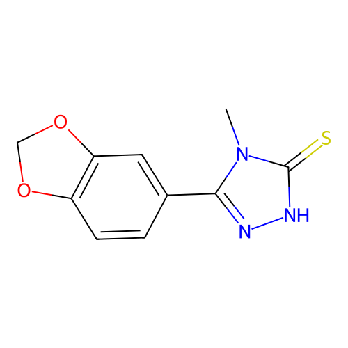 5-(1,3-benzodioxol-5-yl)-4-methyl-4H-1,2,4-triazole-3-thiol structure