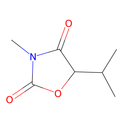 3-Methyl-5-propan-2-yl-oxazolidine-2,4-dione structure