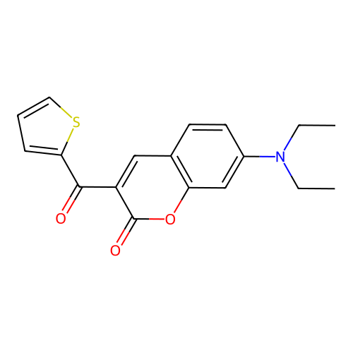 7-(Diethylamino)-3-(thiophene-2-carbonyl)-2H-chromen-2-one structure