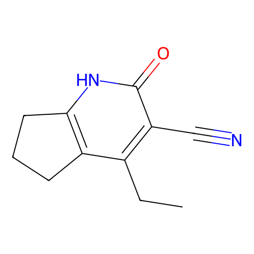 1H-[1]Pyrindine-3-carbonitrile, 4-ethyl-2-oxo-2,5,6,7-tetrahydro- structure