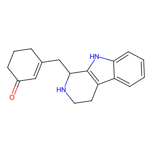 2-Cyclohexen-1-one, 3-[(2,3,4,9-tetrahydro-1H-pyrido[3,4-b]indol-1-yl)methyl]- structure