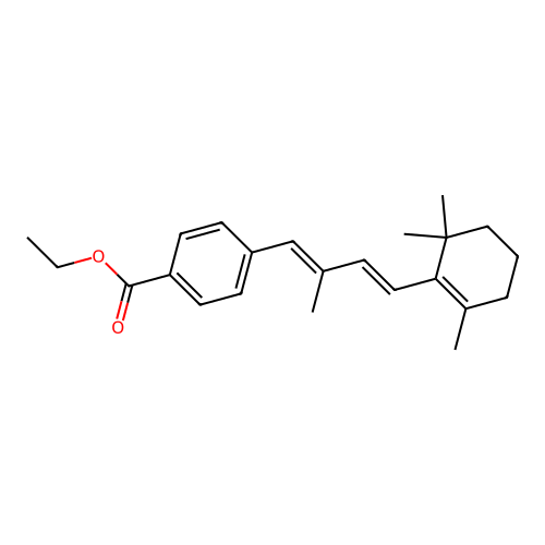 trans-Aryltriene analog of retinoic acid ethyl ester structure