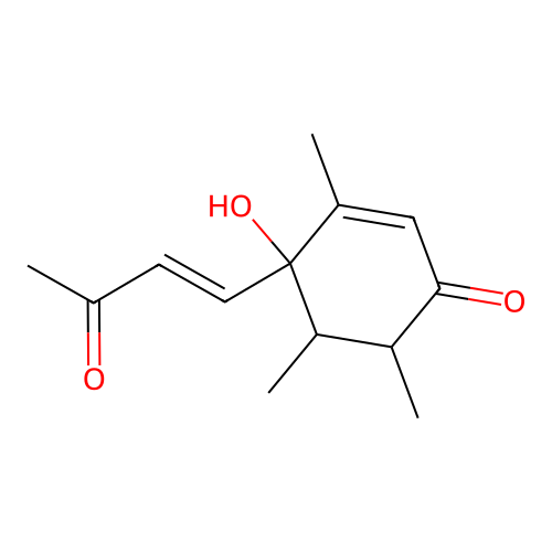 2-Cyclohexen-1-one, 4-hydroxy-3,5,6-trimethyl-4-(3-oxo-1-butenyl)- structure