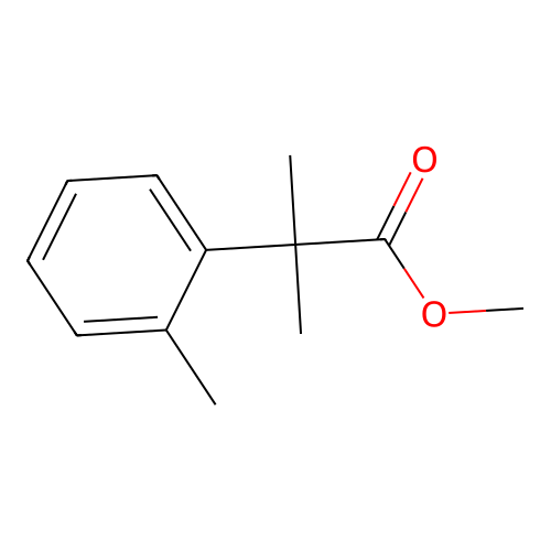 Benzeneacetic acid, alpha,alpha,2-trimethyl-, methyl ester structure
