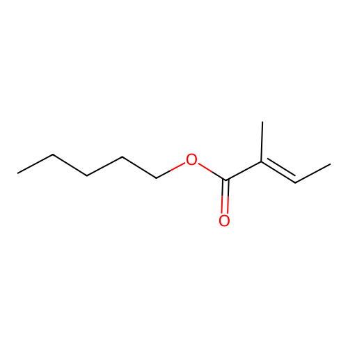 Pentyl 2-methylcrotonate structure