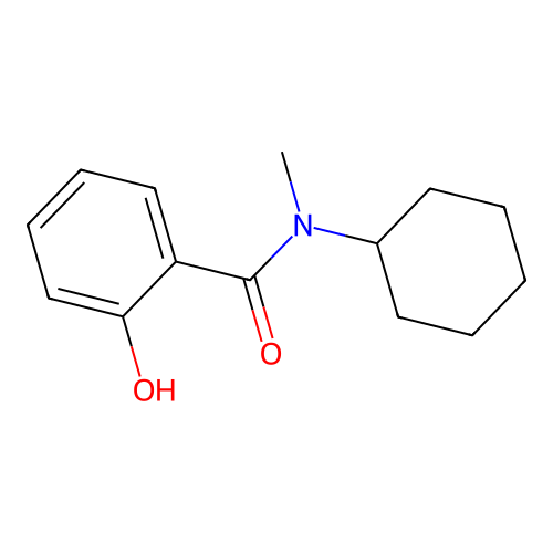 N-cyclohexyl-2-hydroxy-N-methylbenzamide structure