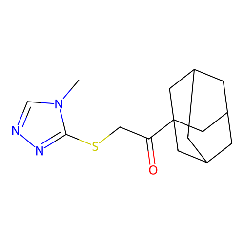 1-Adamantan-1-yl-2-(4-methyl-4H-[1,2,4]triazol-3-ylsulfanyl)-ethanone structure