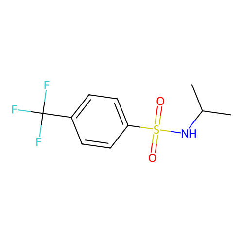 N-propan-2-yl-4-(trifluoromethyl)benzenesulfonamide structure