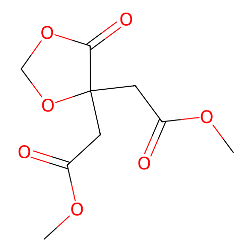 1,3-Dioxolane-4,4-diacetic acid, 5-oxo-, dimethyl ester structure