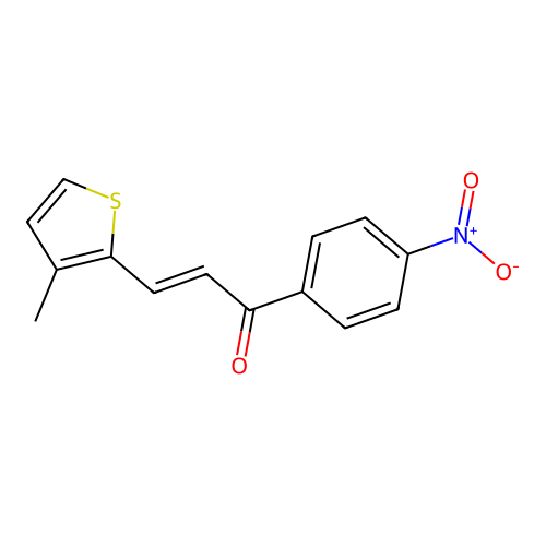 (2E)-3-(3-Methylthiophen-2-yl)-1-(4-nitrophenyl)prop-2-en-1-one structure