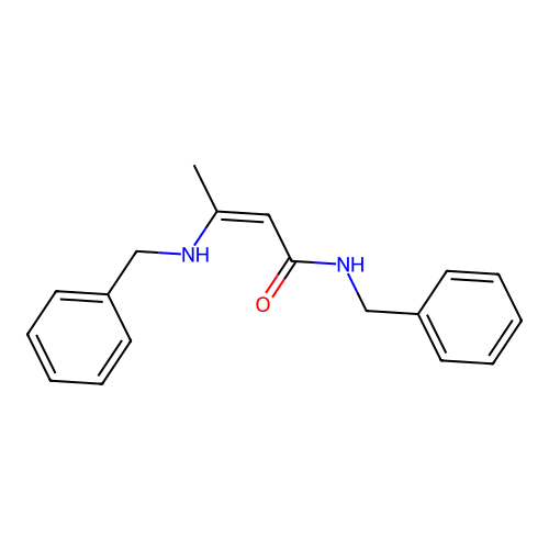 N-benzyl-3-(benzylamino)but-2-enamide structure
