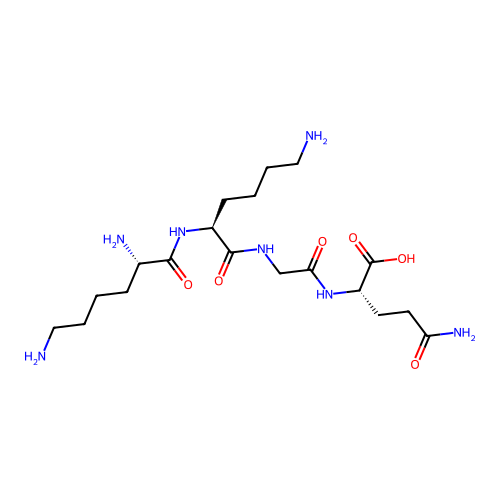 L-Glutamine, L-lysyl-L-lysylglycyl- structure