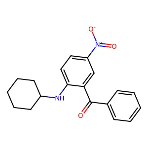 2-Cyclohexylamino-5-nitrobenzophenone structure