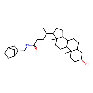 Cholan-24-amide, N-(bicyclo(2.2.1)hept-2-ylmethyl)-3-hydroxy-, (3alpha,5beta)- structure