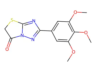 Thiazolo(3,2-b)(1,2,4)triazol-6(5H)-one, 2-(3,4,5-trimethoxyphenyl)- structure