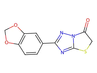 Thiazolo(3,2-b)(1,2,4)triazol-6(5H)-one, 2-(1,3-benzodioxol-5-yl)- structure