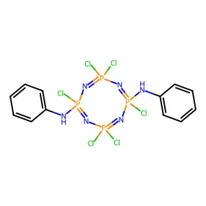 2,4,4,6,8,8-hexachloro-2-N,6-N-diphenyl-1,3,5,7-tetraza-2 structure