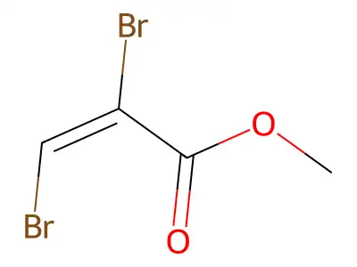 2-Propenoic acid, 2,3-dibromo-, methyl ester, (E)- structure