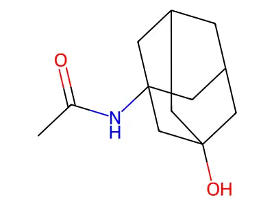 N-[(5S,7R)-3-hydroxy-1-adamantyl]acetamide structure