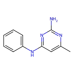 2-Amino-4-phenylamino-6-methylpyrimidine structure
