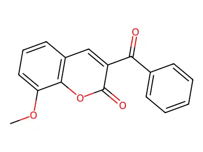 3-benzoyl-8-methoxy-2H-chromen-2-one structure