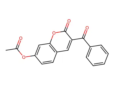 3-benzoyl-2-oxo-2H-chromen-7-yl acetate structure