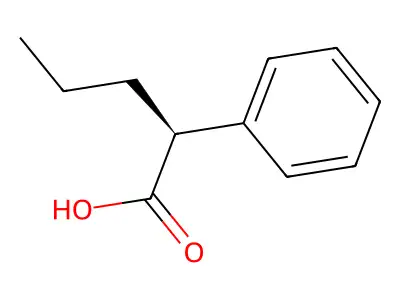 (S)-2-phenylpentanoic acid structure