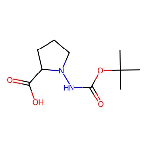 L-Proline, 1-(((1,1-dimethylethoxy)carbonyl)amino)- structure