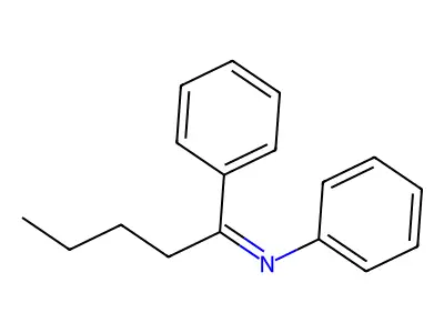 Benzenamine, N-(1-phenylpentylidene)- structure