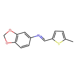 N-((5-Methyl-2-thienyl)methylene)-1,3-benzodioxol-5-amine structure