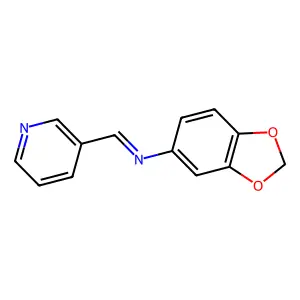 N-(3-Pyridinylmethylene)-1,3-benzodioxol-5-amine structure