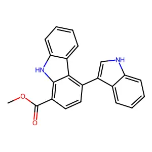 Methyl 4-(1H-indol-3-yl)-9H-carbazole-1-carboxylate structure