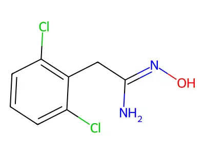 (E)-2-(2,6-dichlorophenyl)-N'-hydroxyethanimidamide structure
