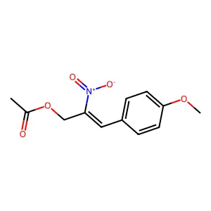2-Propen-1-ol, 3-(4-methoxyphenyl)-2-nitro-, 1-acetate structure