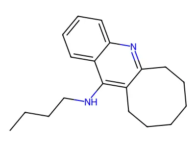 Cycloocta(b)quinolin-12-amine, 6,7,8,9,10,11-hexahydro-N-butyl- structure