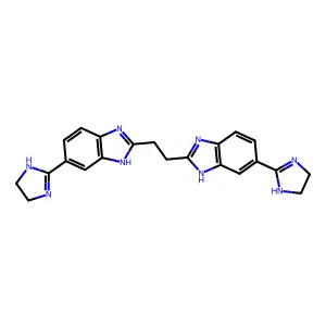 1H-Benzimidazole, 2,2'-(1,2-ethanediyl)bis(5-(4,5-dihydro-1H-imidazol-2-yl)- structure