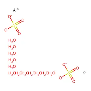 硫酸铝钾 structure