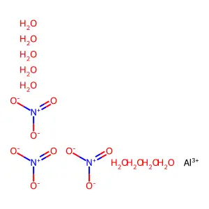九水合硝酸铝 structure