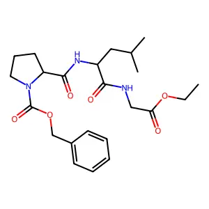 Ethyl 1-((benzyloxy)carbonyl)prolylleucylglycinate structure