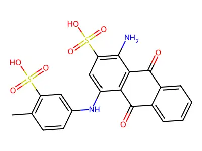2-Anthracenesulfonic acid, 1-amino-9,10-dihydro-4-((4-methyl-3-sulfophenyl)amino)-9,10-dioxo- structure