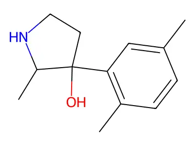 3-(2,5-Dimethylphenyl)-2-methylpyrrolidin-3-ol structure