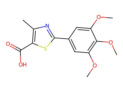 4-methyl-2-(3,4,5-trimethoxyphenyl)-1,3-thiazole-5-carboxylic Acid structure