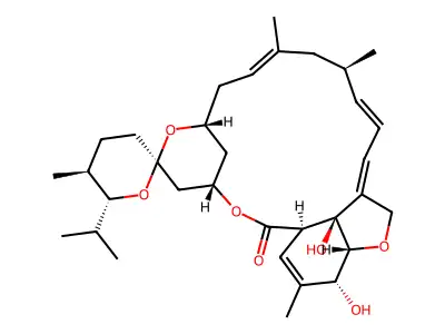 (6R,25)-5-O-Demethyl-28-deoxy-6,28-epoxy-25-(1-methylethyl)milbemycin B structure
